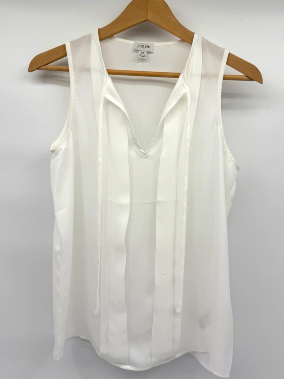 ❤️ J Crew XS Womens White Blouse Shirt Top - Business Wear Flowy Boho (B2) - Picture 2 of 7